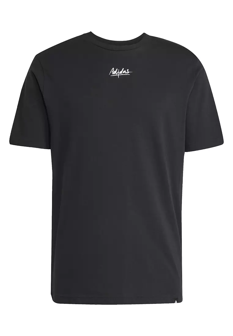 adidas Sportswear ラウンジスティルライフレモンTシャツ 送関込 Clothing - Lounge Still Life Lemons Graphic Tee - Blue