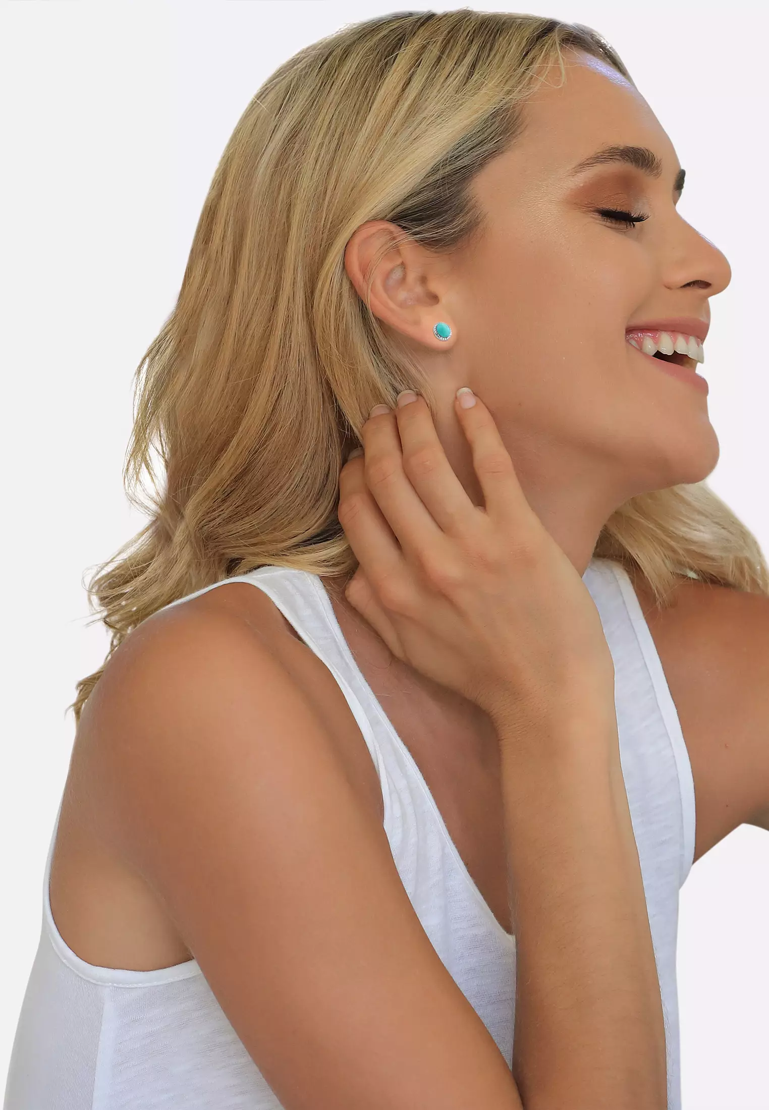 Earrings Birthstone Howlite Turquoise