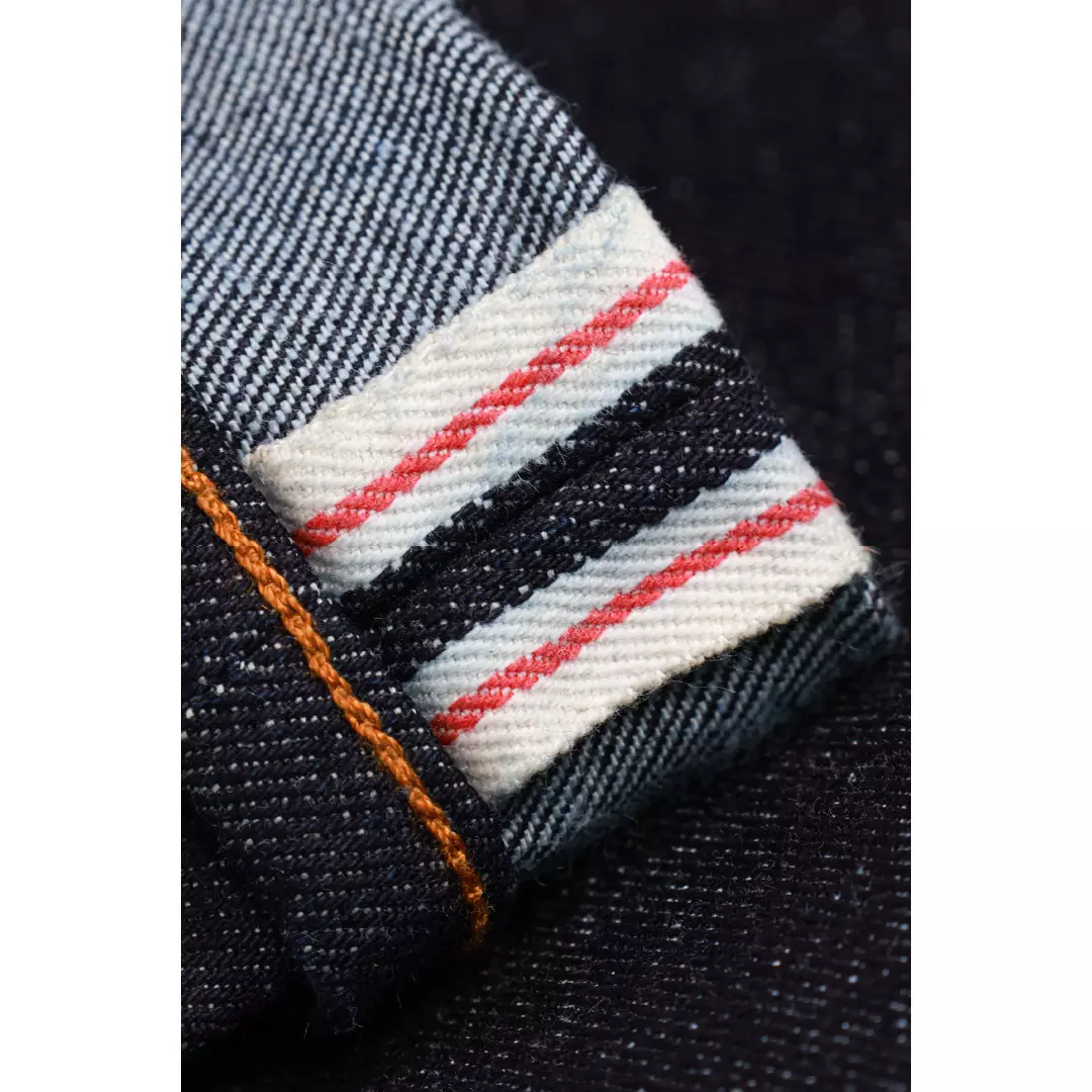 Used 1968 - Celana Panjang Pria Denim Regular Straight Cut Red Blue Selvedge 16oz