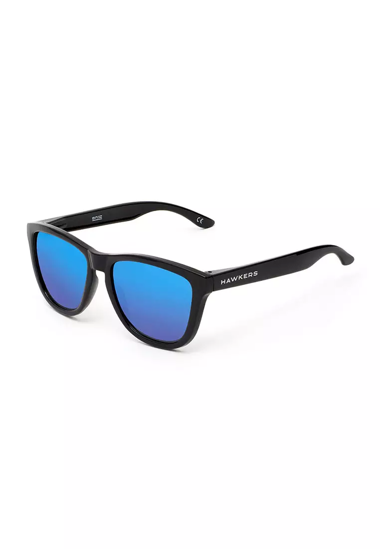 HAWKERS Diamond Black Sky One Sunglasses for Men and Women. UV400 Protection. Official Product Designed in Spain