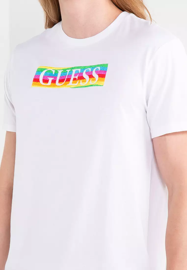 Guess rainbow t outlet shirt