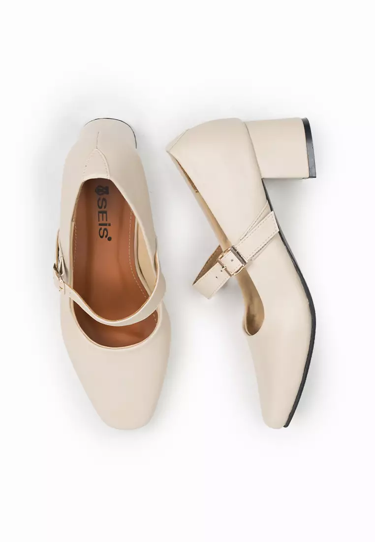 SEIS Rasy Sepatu Wanita Heels 5 cm - CREAM
