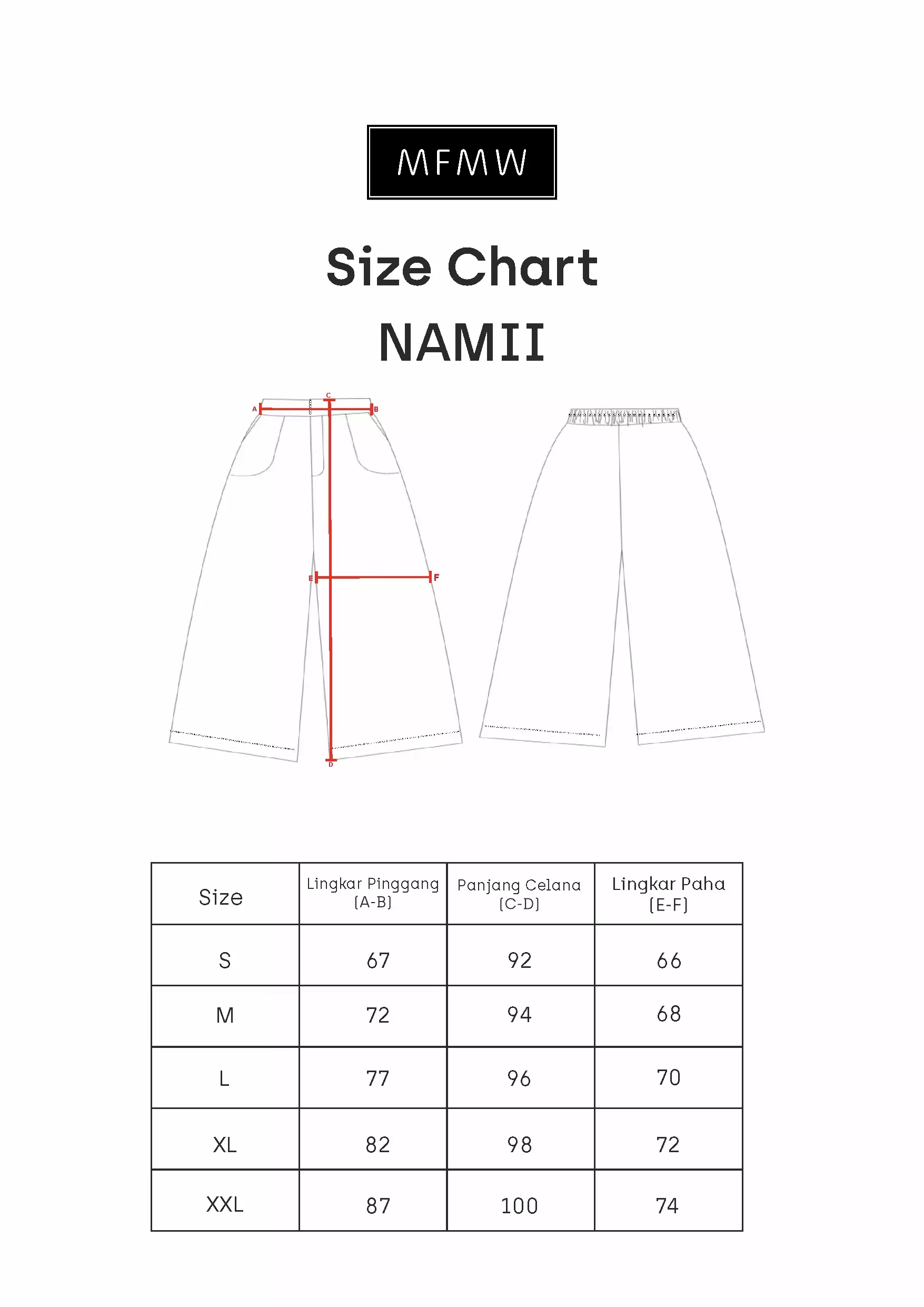 MFMW Namii Celana Panjang Kulot Coklat Motif Salur