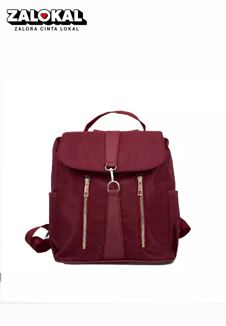MAYONETTE Eloise Backpack - Tas Fashion Wanita - Women's Backpack - Maroon