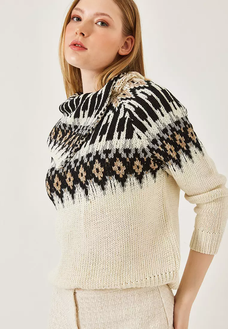 Printed Knitted Sweater