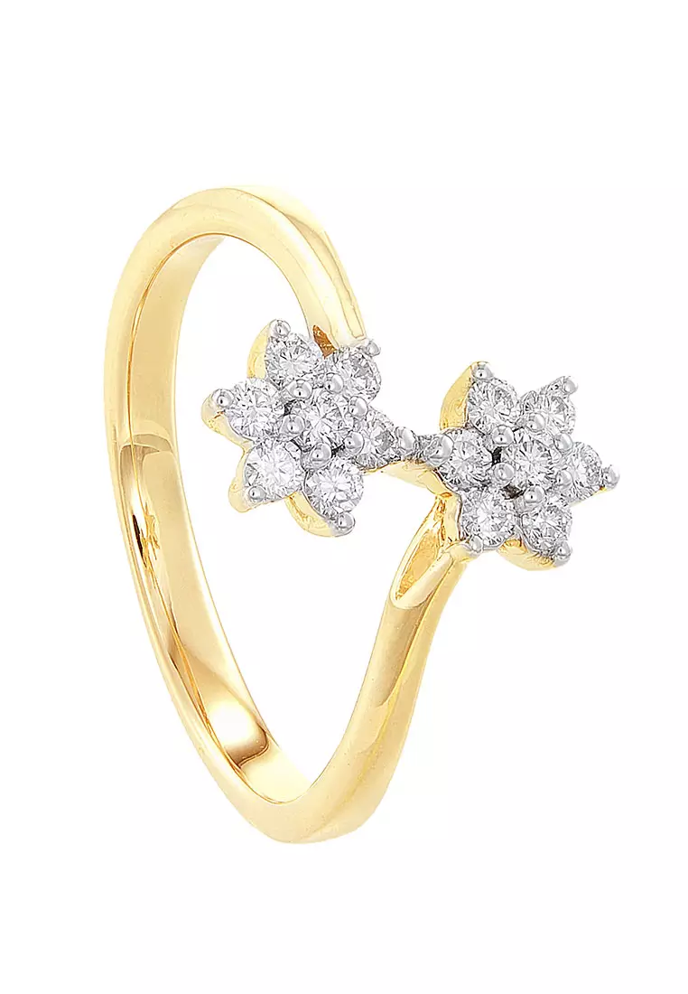 Gold ring hot sale yellow diamond