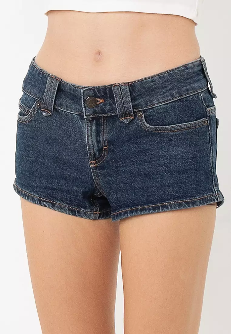 Micro Low Denim Shorts