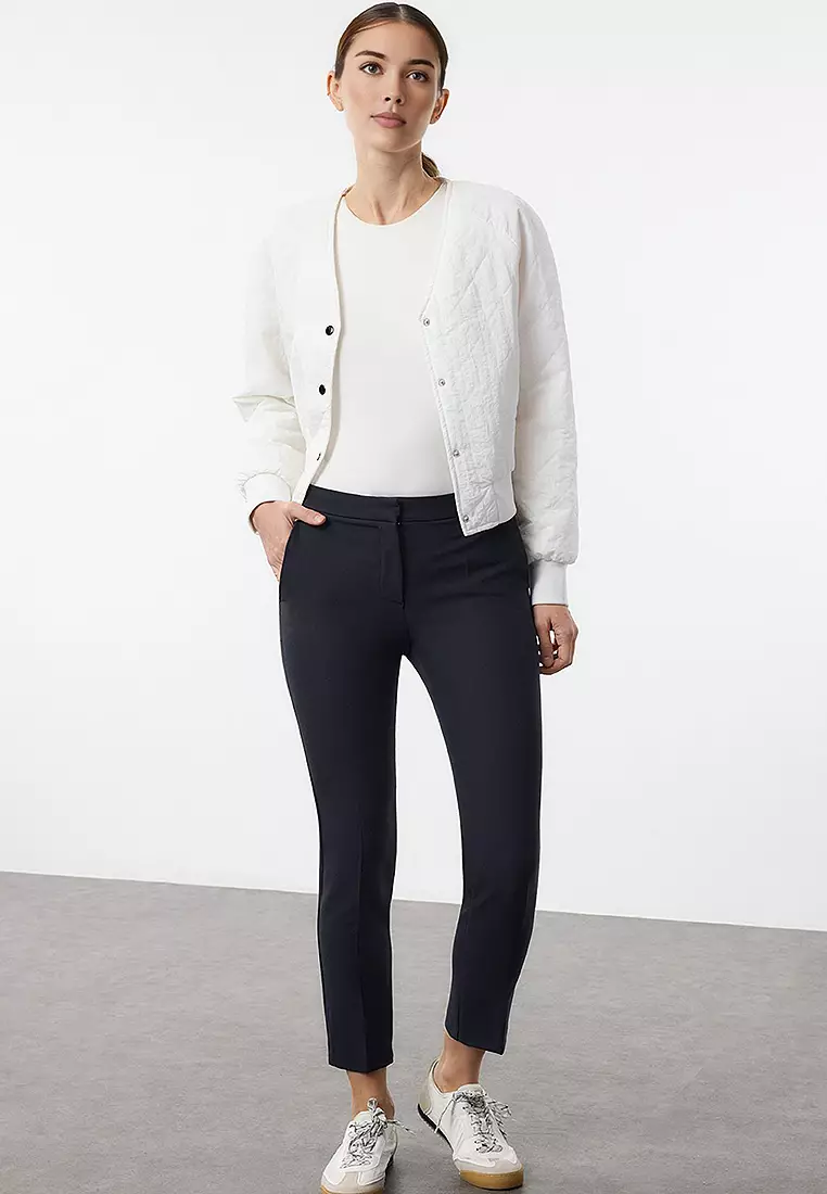 Metallic Thread Skinny Pants