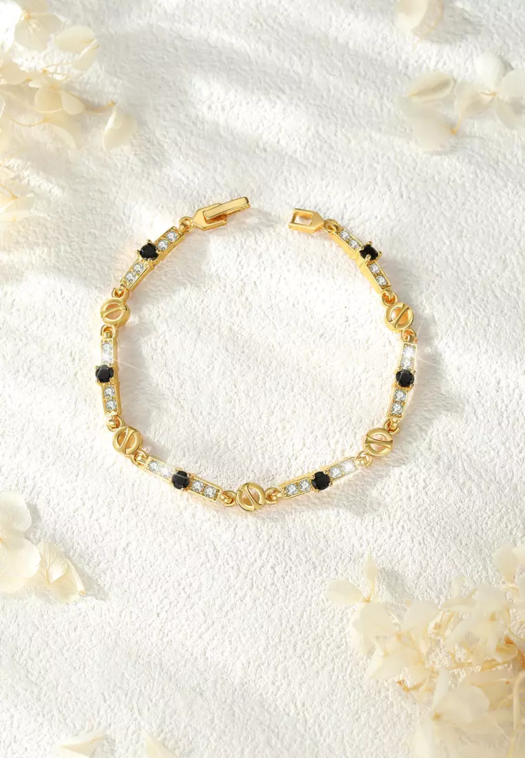 Gelang Wanita Original B008 Titanium Elegan Korea Perhiasan Berlian Gelang Cewek