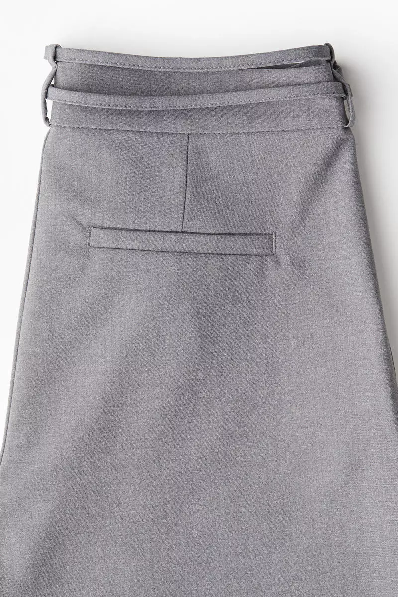 Belted tailored trousers