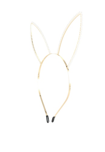 ALDO gold Manederiel Pearl Bunny Ears Headband 50F1DACD5B00F1GS_1