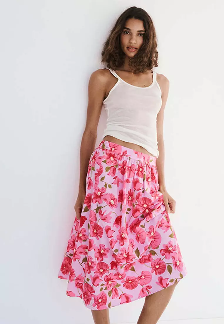 100% Cotton Midi Skirt