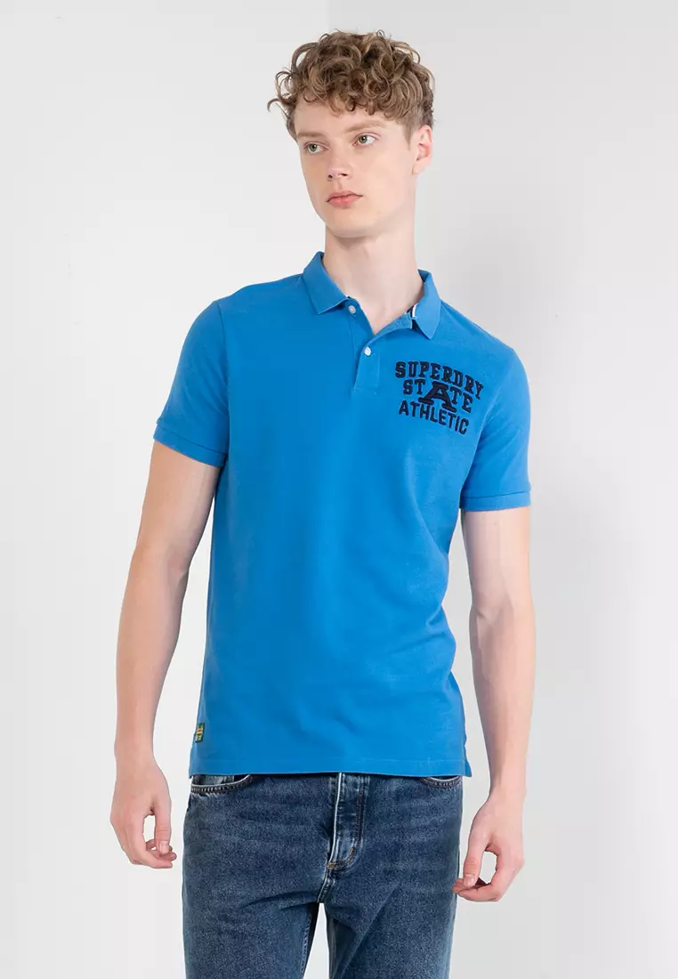 superdry blue polo