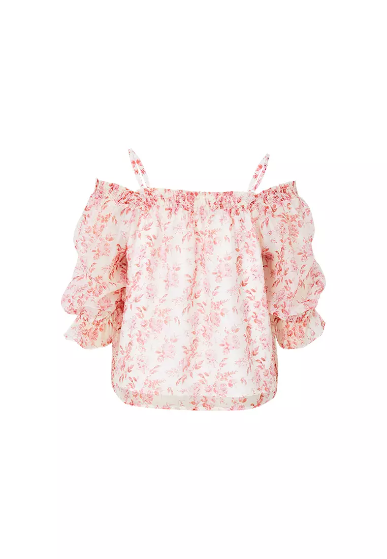 andequal volume off shoulder blouse ピンク volume off shoulder blouse – andequal