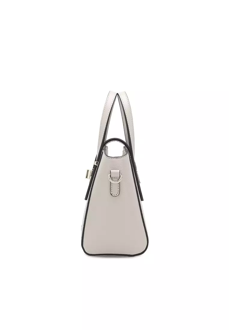Women's Twist Lock Top Handle Bag / Sling Bag / Crossbody Bag (手拿袋 / 斜孭袋) - 米黃色
