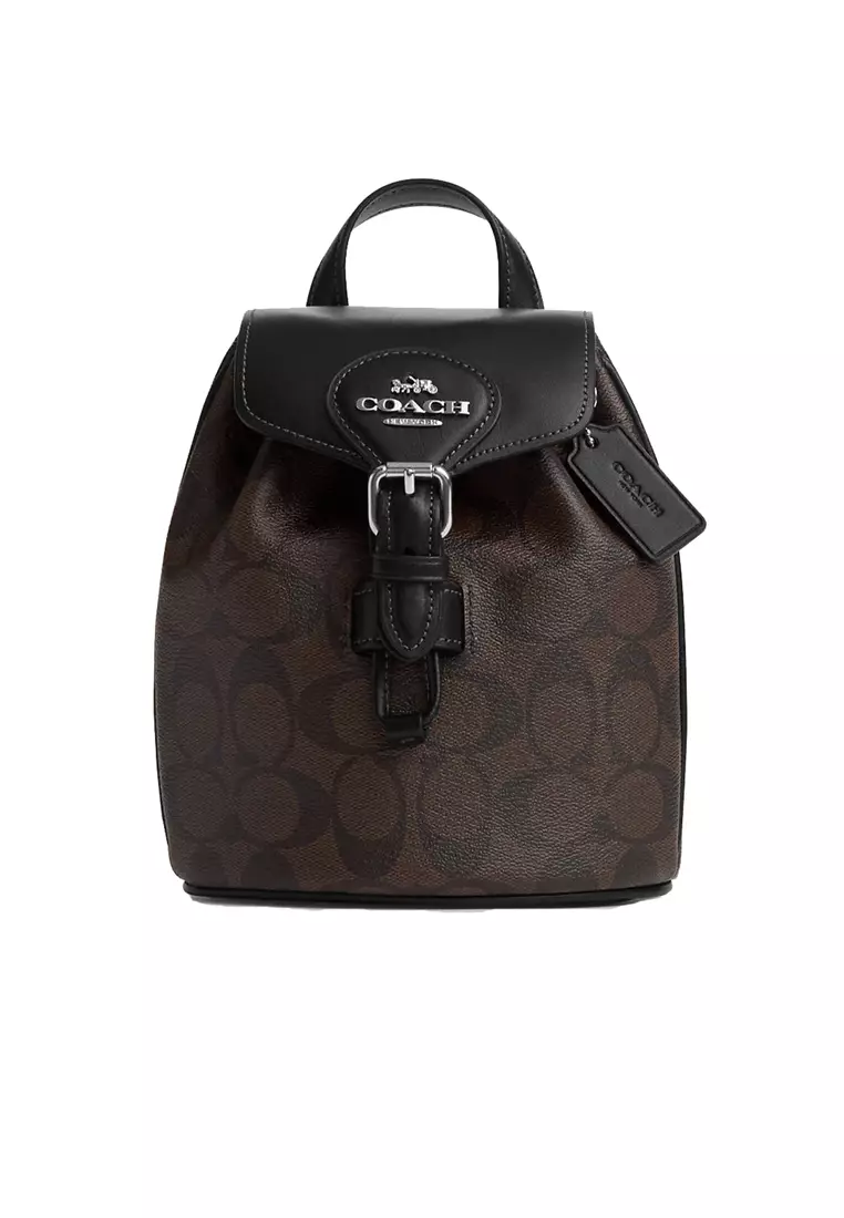 Black coach mini online backpack