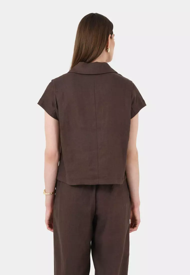 Ami Linen Collar Shirt