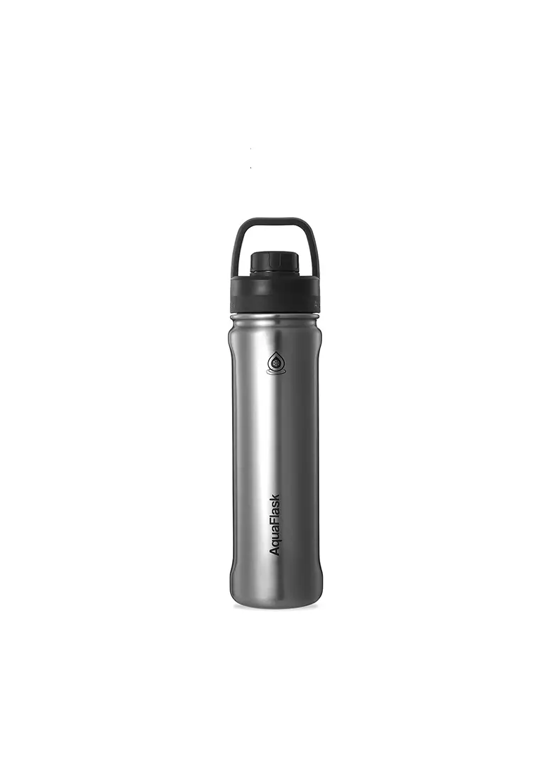 22oz Silver Steel New Sports Lid Bottle Wide Mouth Vacuum Insulated Stainless Steel Drinking Water Bottle