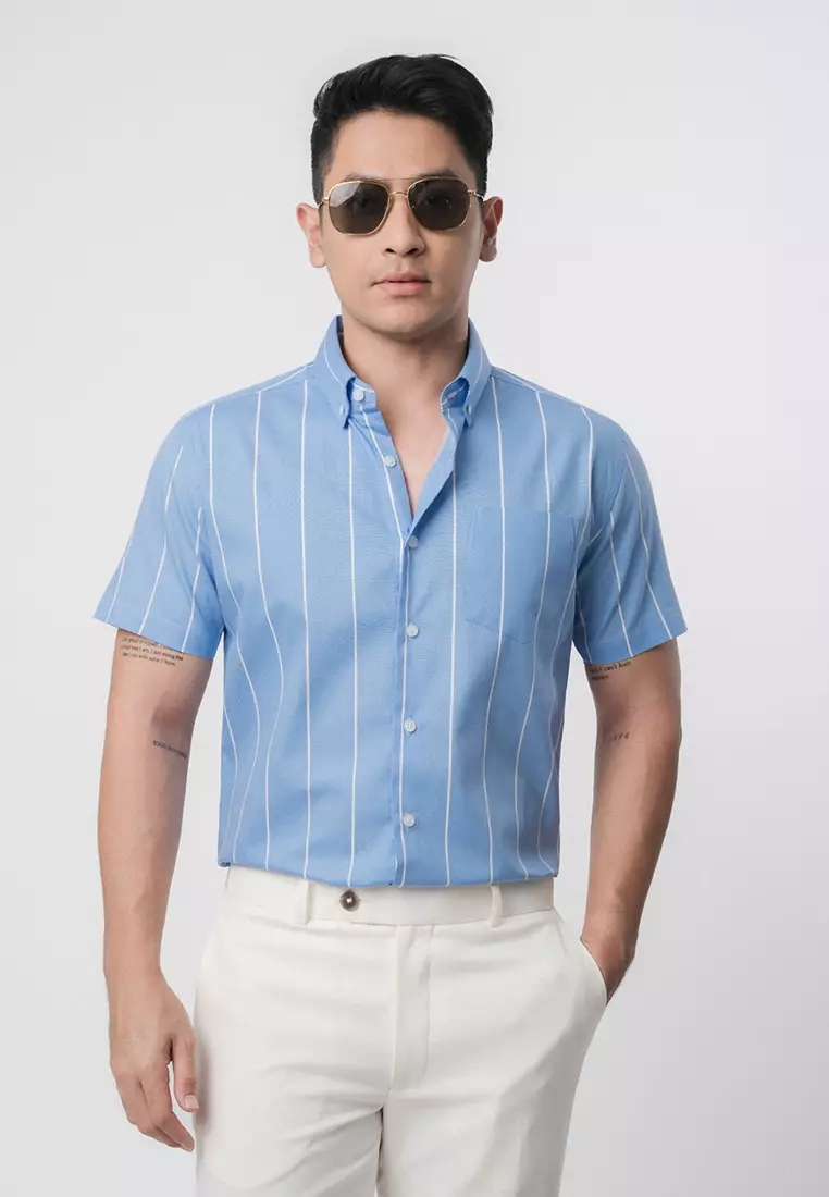 Vicente Stripe Blue Sky SS