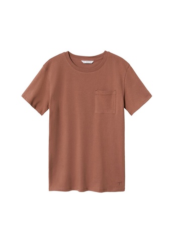 MANGO KIDS orange Teens Pocket Cotton T-Shirt D5E20KA64364FDGS_1