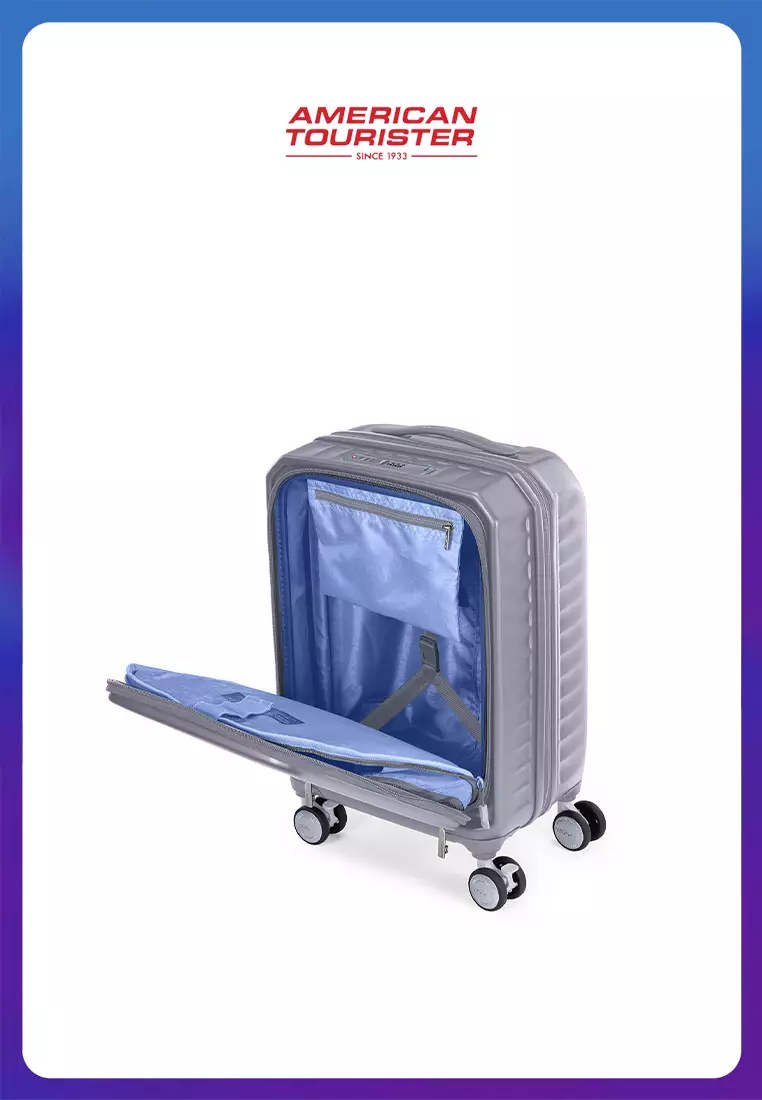 American Tourister Koper Hardcase Frontec Cabin 19 Inch Exp TSA OS - Cool Grey