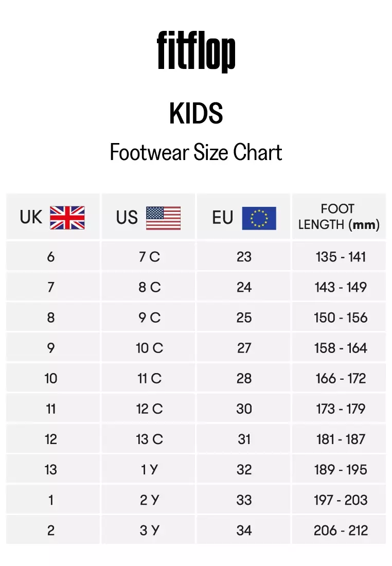 Fitflop deals size chart