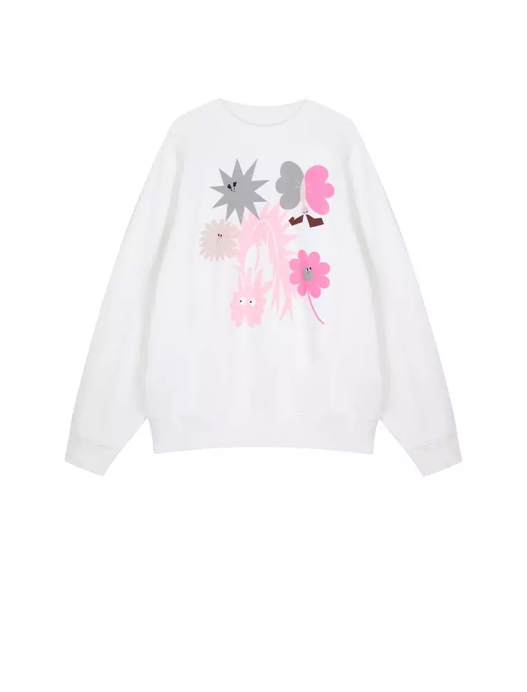 Long Sleeve Printed Pullover Hoodie