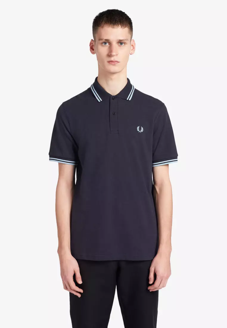 Buy Fred Perry Fred Perry M12 Twin Tipped Fred Perry Shirt (Navy ...
