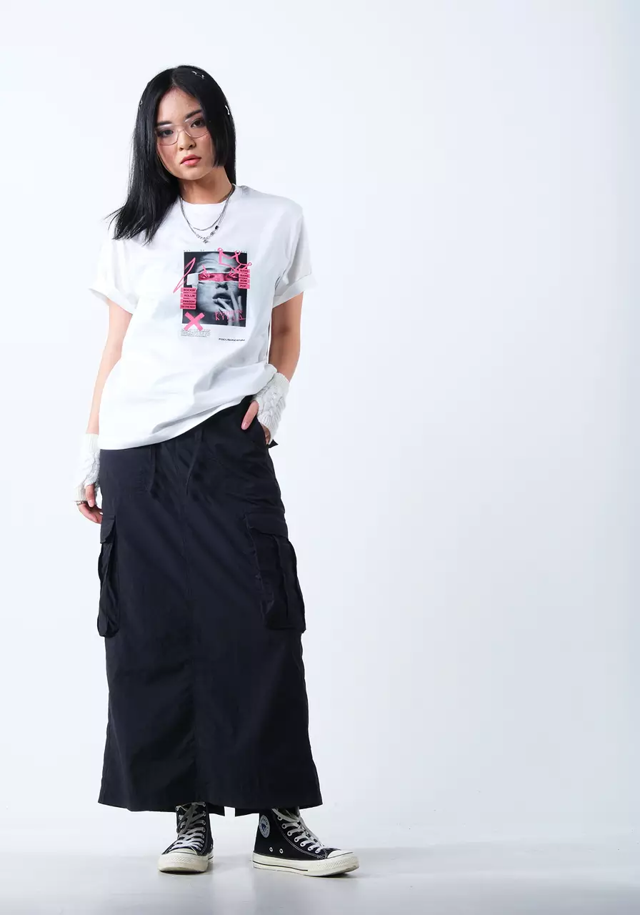 Rok Midi Wanita Zola Black
