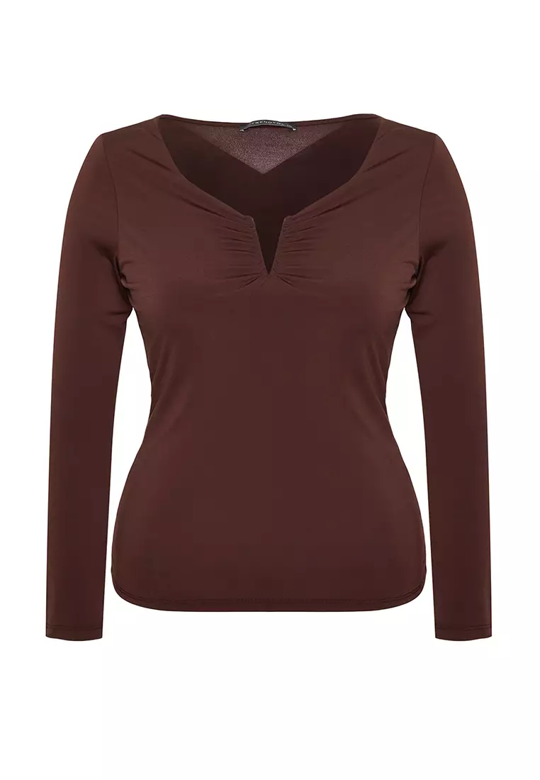 Plus Size Sandy V-Neck Blouse
