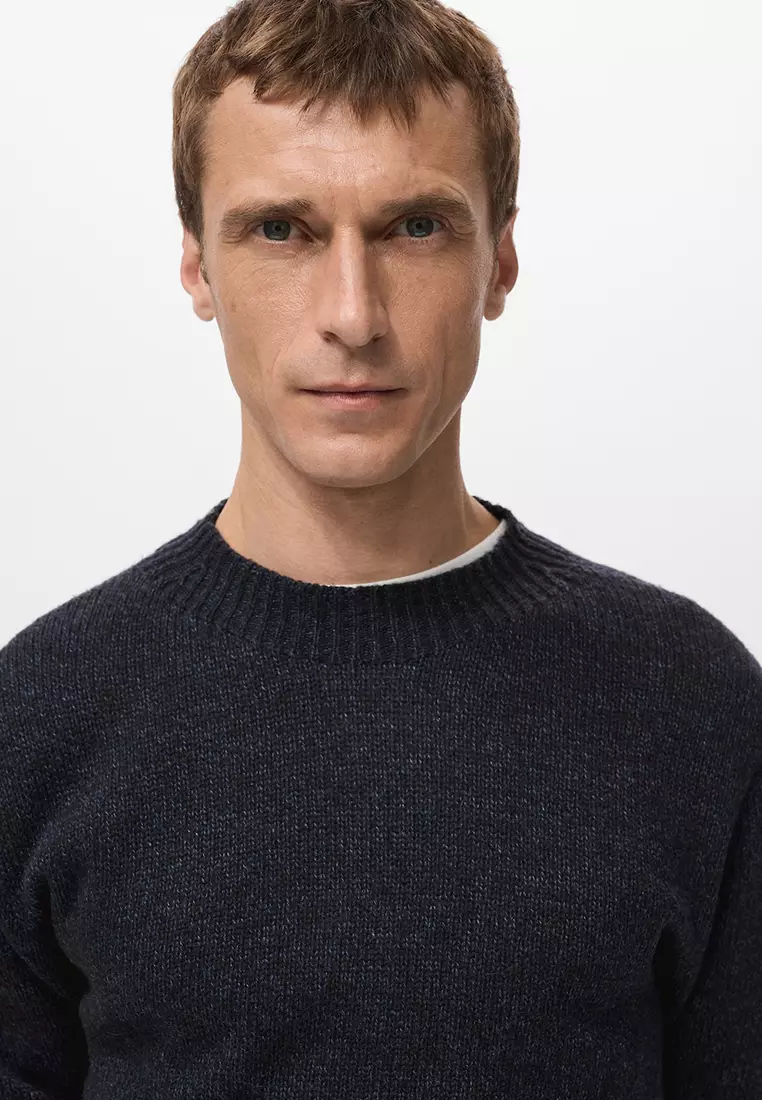 Structured Wool-Blend Knitted Sweater