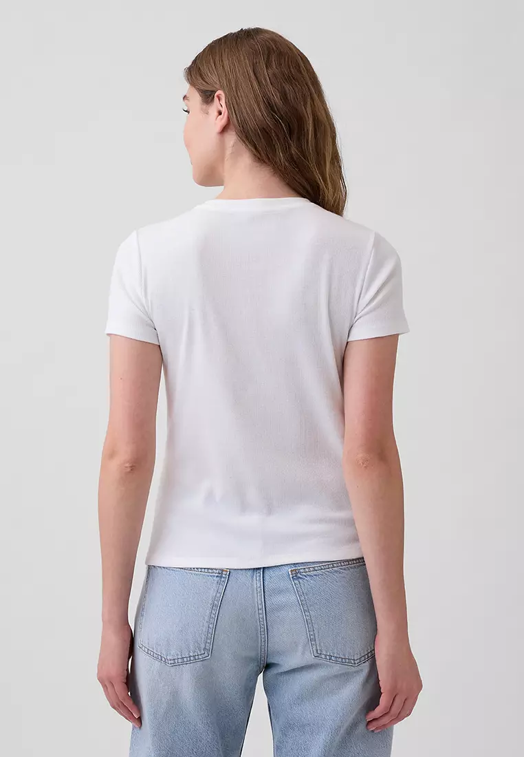 Short Sleeves Ribbed Cardigan