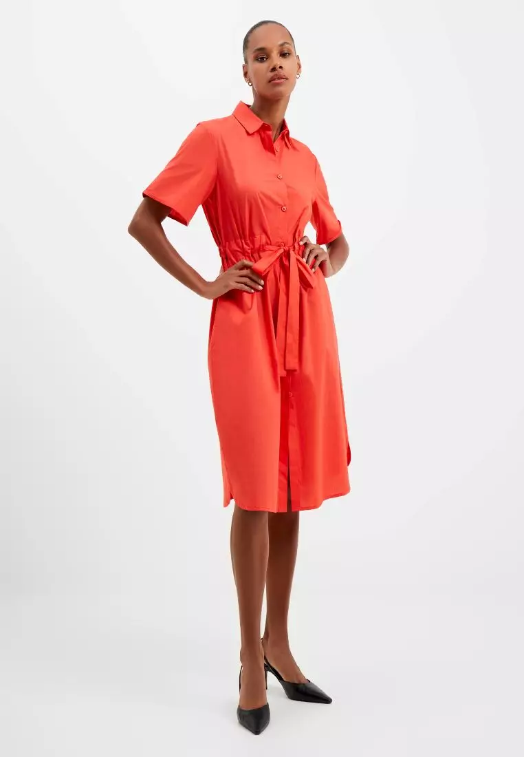 Red shirt outlet dress