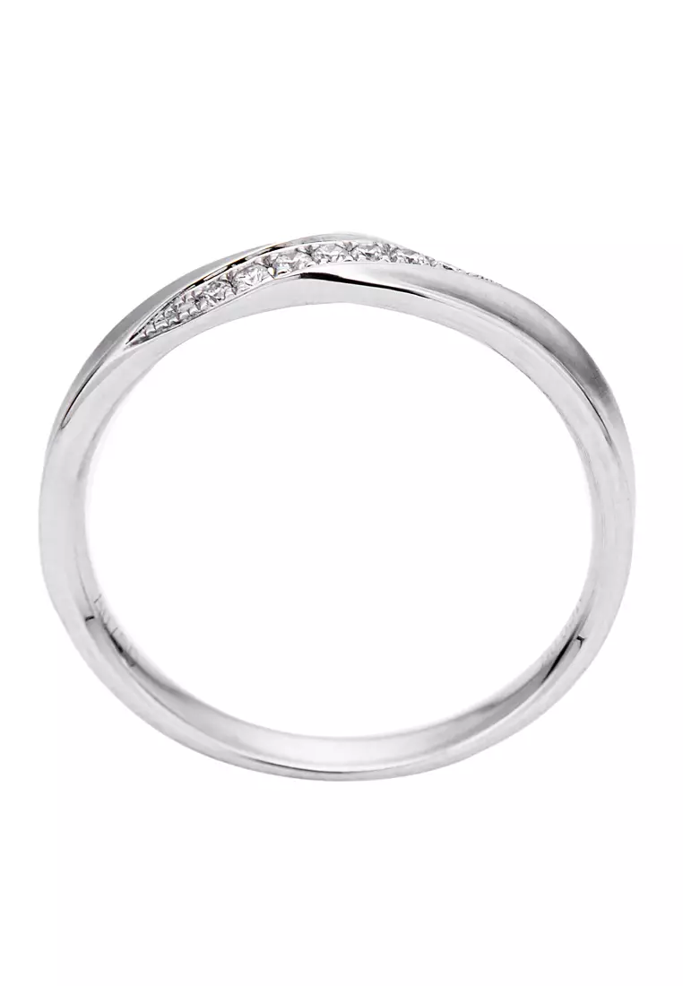 LITZ 18K White Gold  Diamond Ring YM-BRJ0040A-W