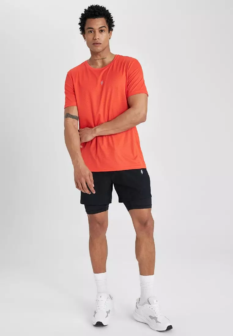 Slim Fit Printed Sports T-Shirt