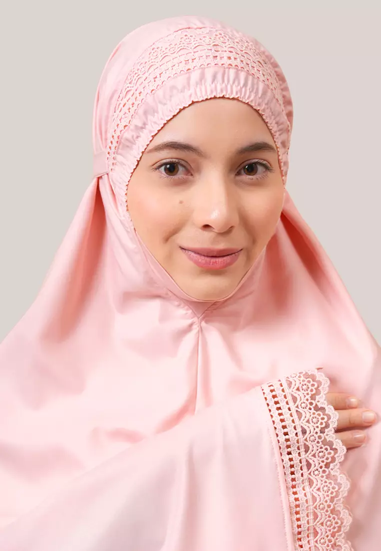Siti Khadijah Telekung Modish Sakeena in Crystal Pink
