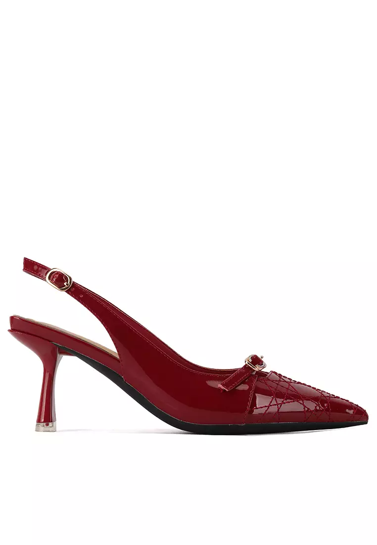 Discount on Twenty Eight Shoes  shoes - SKU: Pointed Patent Leather Slingback High Heel Xj276-9