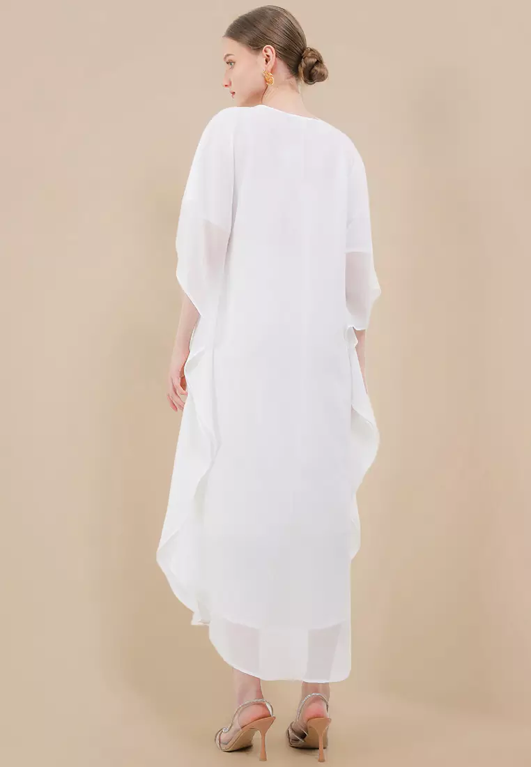 Chanira Festive Amira Kaftan-White