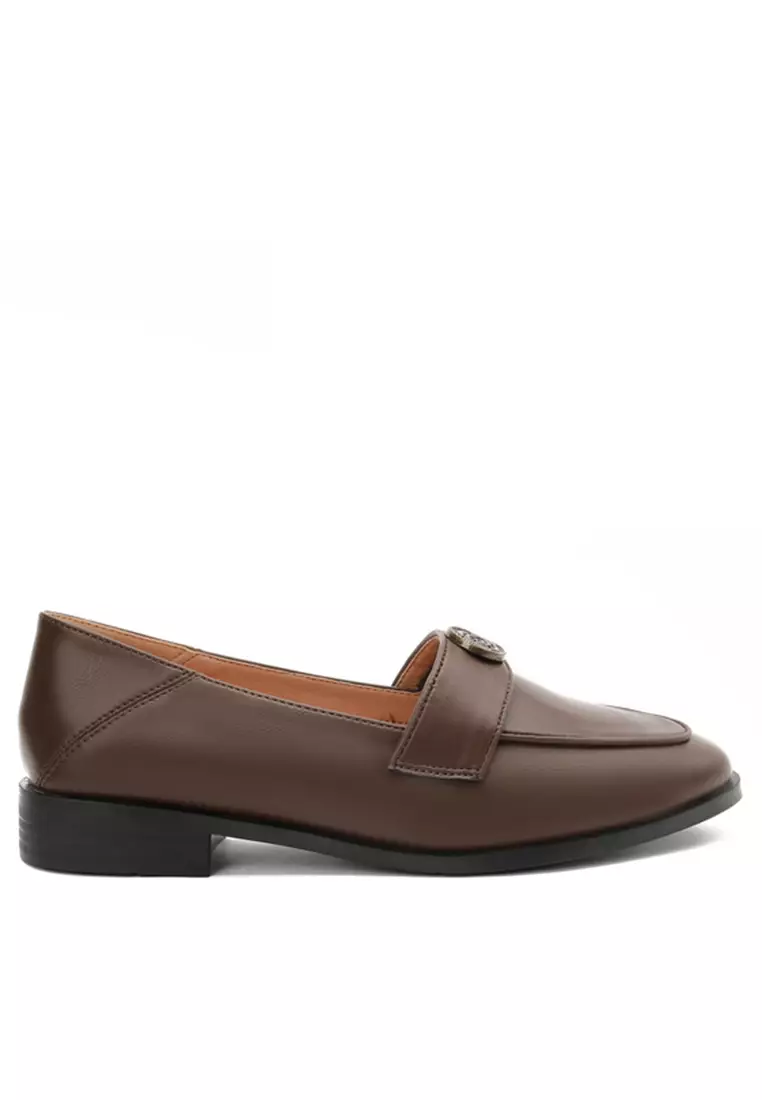 Discount on Twenty Eight Shoes  shoes - SKU: 2.5CM Synthetic Leather Buckle Loafers TE320-3