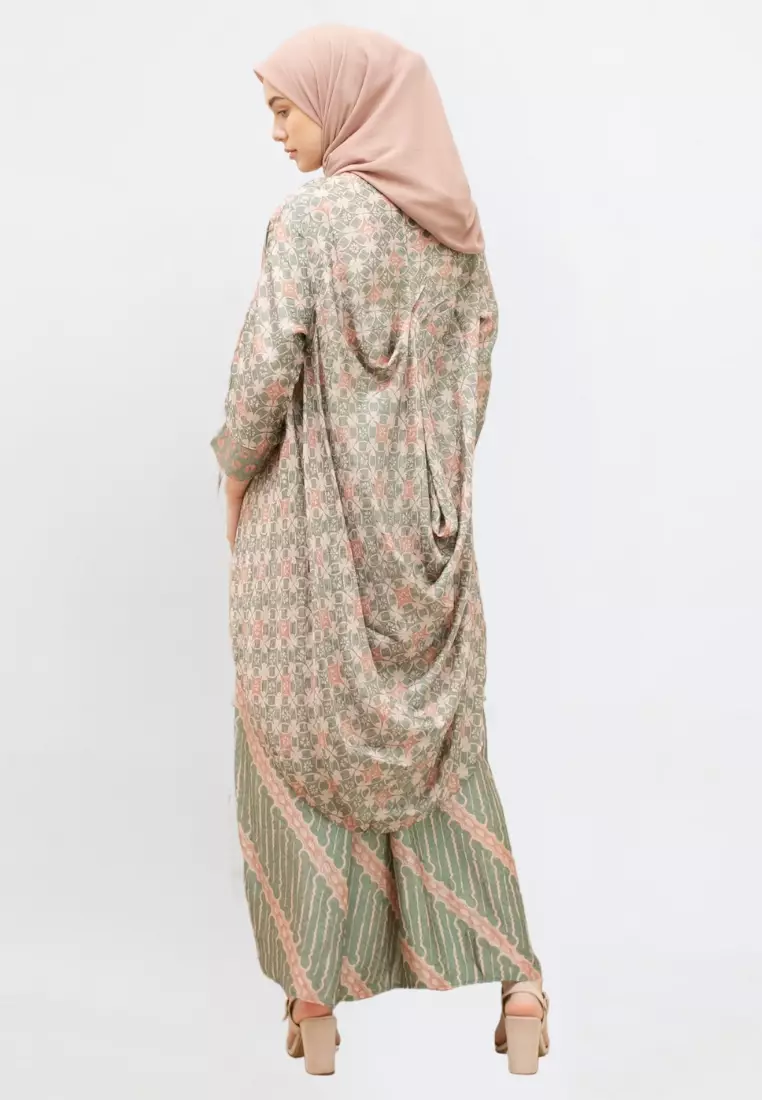 Batik set Indira Hijau | Outer Batik Set | Setelan Batik Viscose