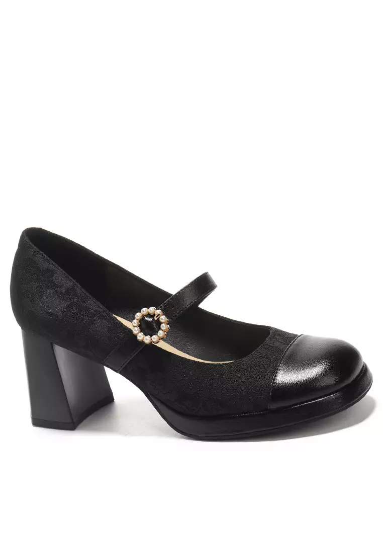 Discount on Twenty Eight Shoes  shoes - SKU: 7CM Buckle Strap Cotton Print Mary Jane Shoes BY2465-52