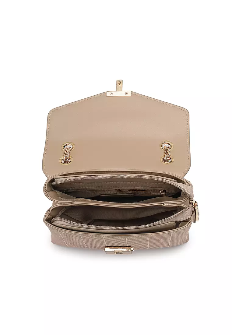 Women's Top Handle Bag / Sling Bag / Crossbody Bag - Khaki