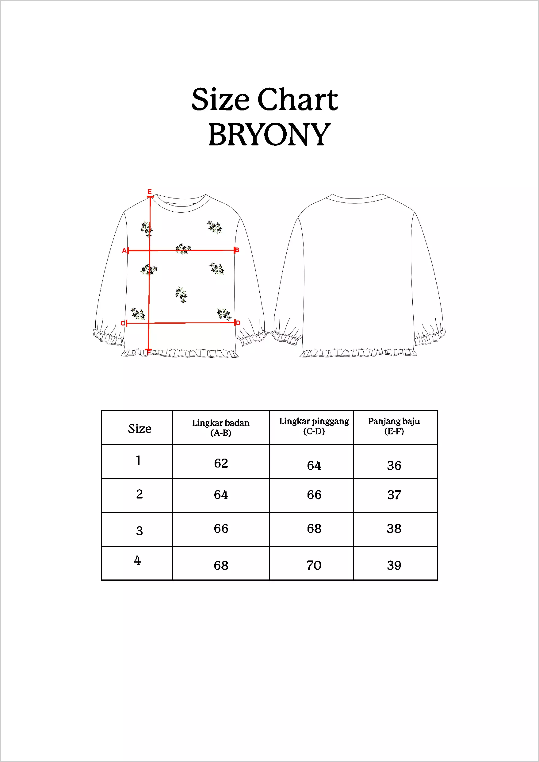 Qna Girl Bryony T-shirt Panjang Anak Merah
