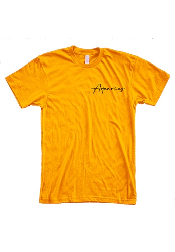 MRL Prints yellow Zodiac Sign Aquarius Pocket T-Shirt Customized 821E0AAF4BC3A0GS_1