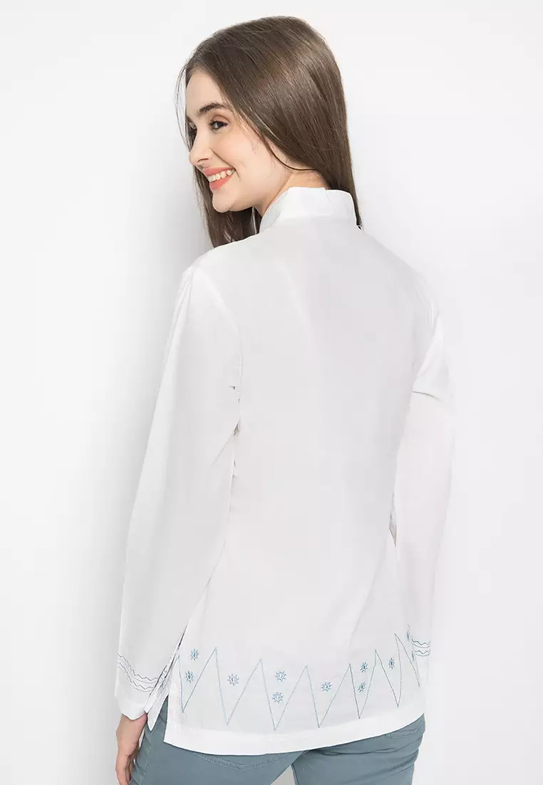 LGS - Baju Muslim Wanita - Lengan Panjang - Putih - LLSH.386.S956A.245.7CLS