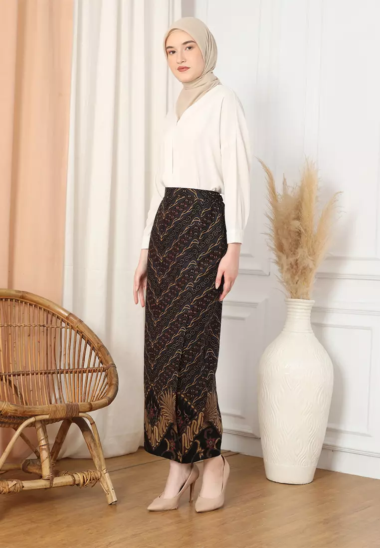 Enzy Batik Rok Batik Wardhana - Black