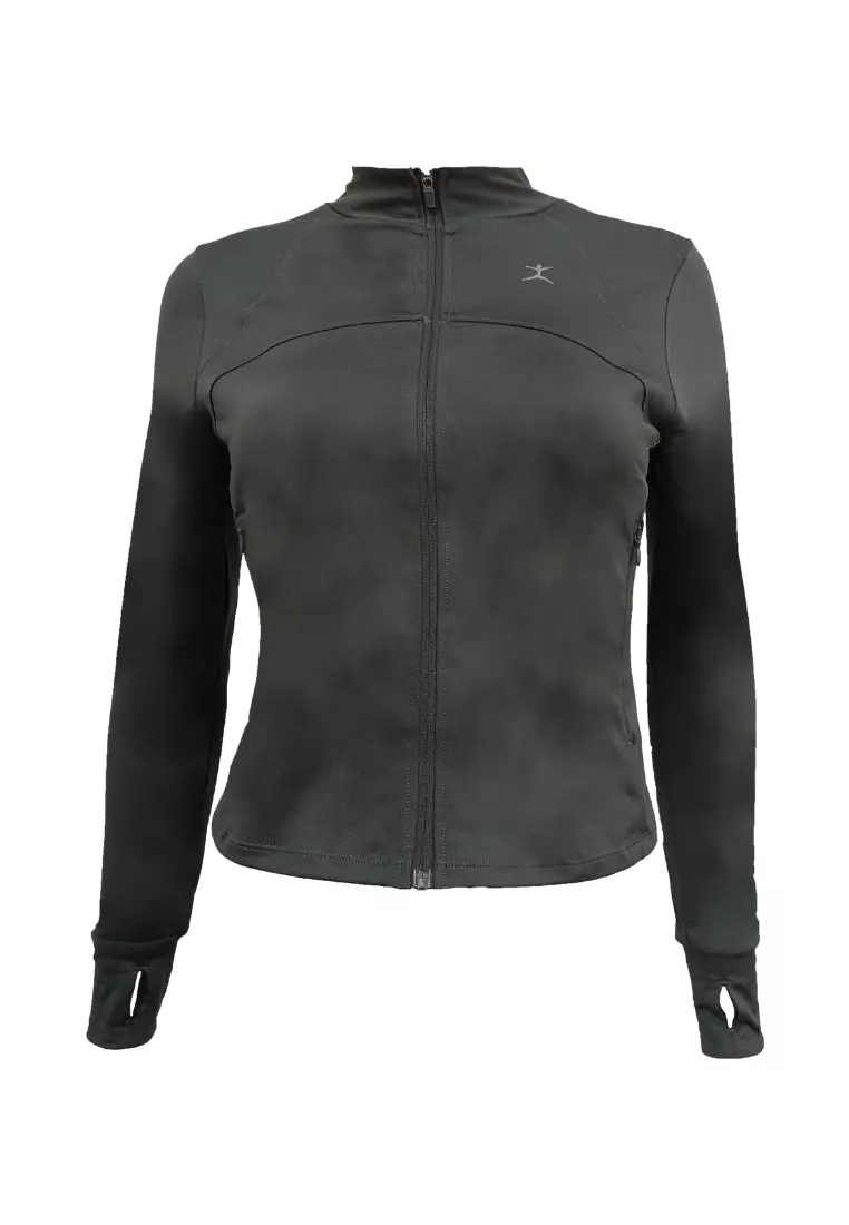 Impact Force Yoga Jacket with Full Front Zipper Activewear for Women