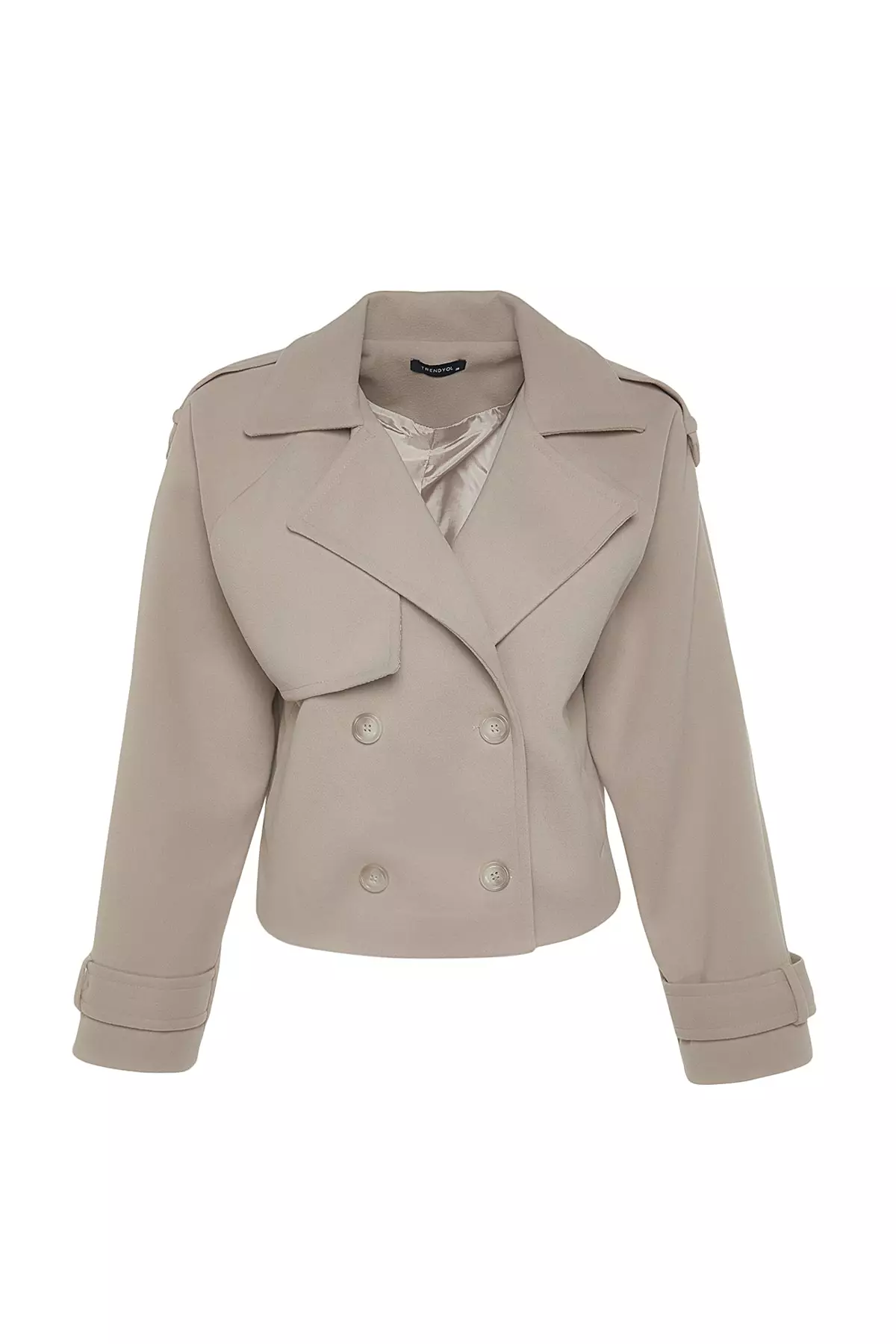 Buy Trendyol Double Breasted Short Coat 2025 Online | ZALORA