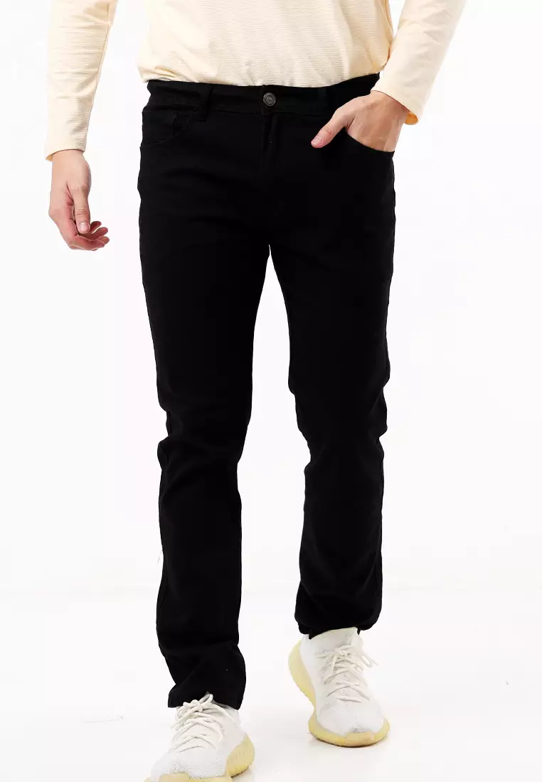 Buy Ego Colored Long Slim Tapered Stretch Pants 2024 Online | ZALORA ...