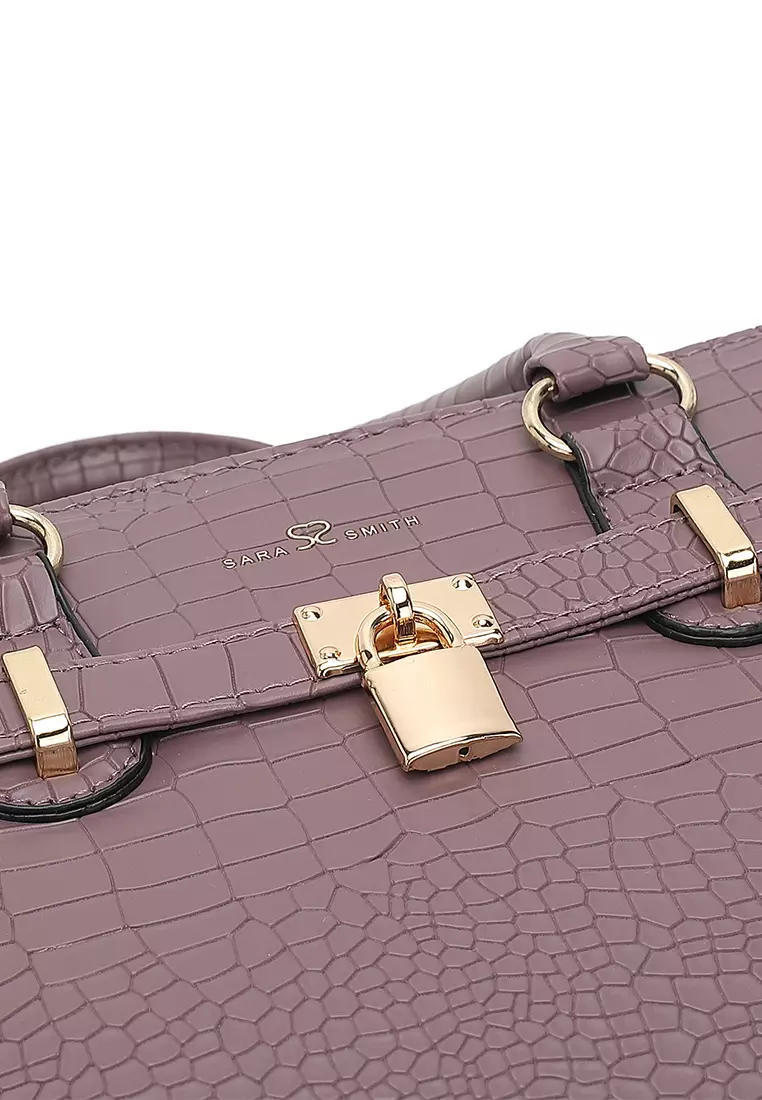 Women's Top Handle Bag / Sling Bag / Crossbody Bag / Shoulder Bag (Tas Tangan Wanita / Tas Selempang Wanita / Tas Bahu Wanita) - Ungu